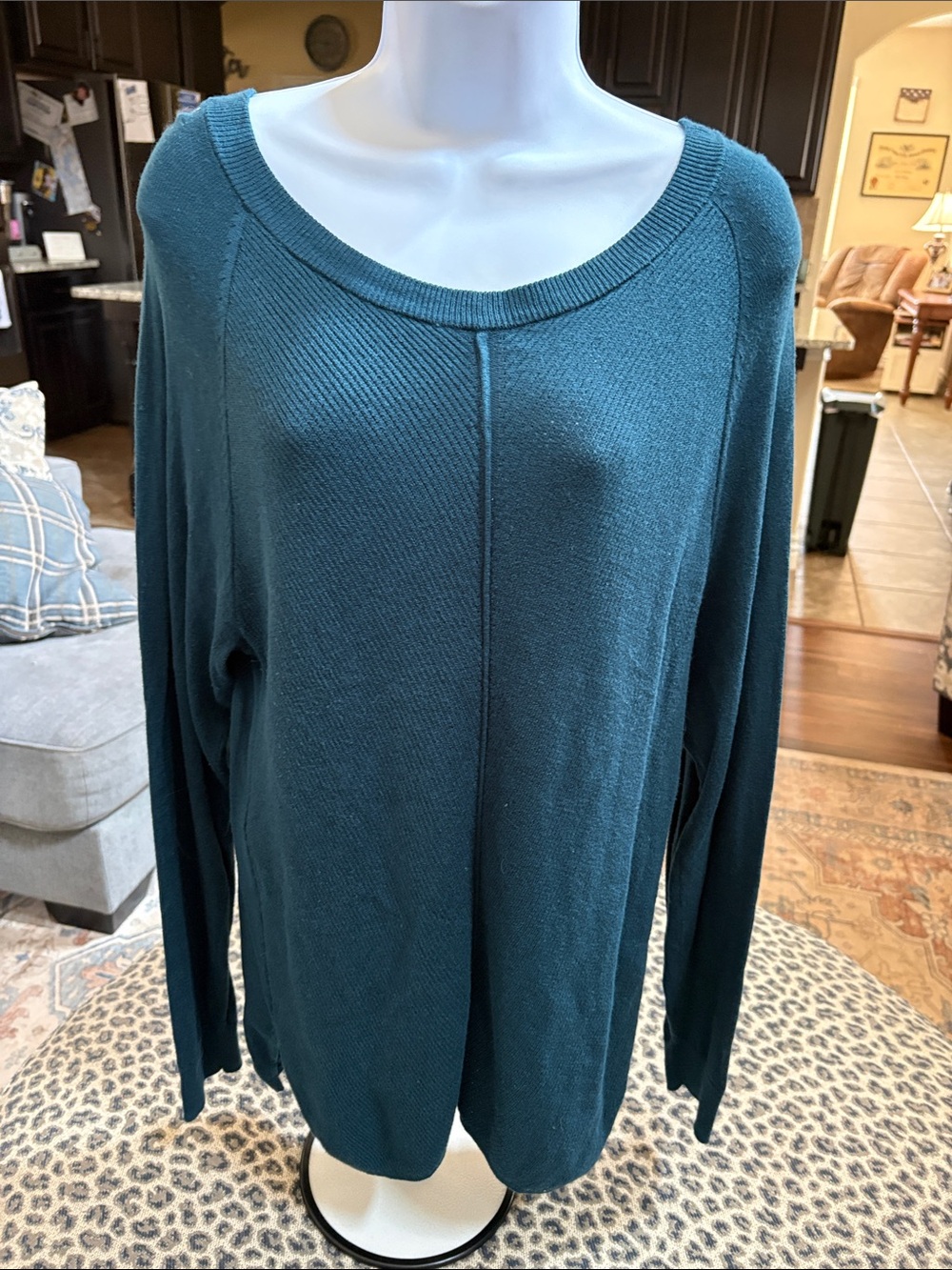 MICHAEL Michael Kors Teal Long Sleeve Knit Top